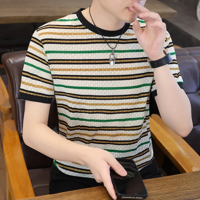 冰絲條紋T卹